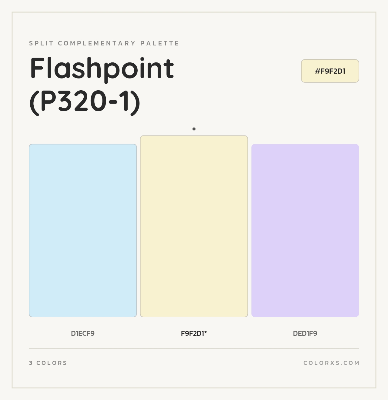 Flashpoint (P320-1) - Split-Complementary Color Palette