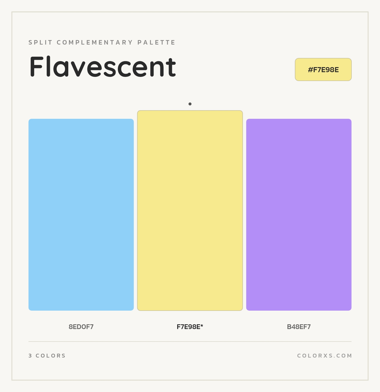 Flavescent - Split-Complementary Color Palette