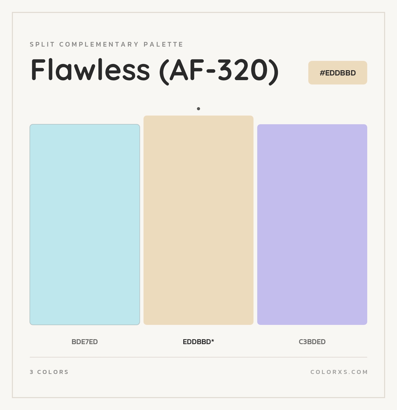 Flawless (AF-320) - Split-Complementary Color Palette