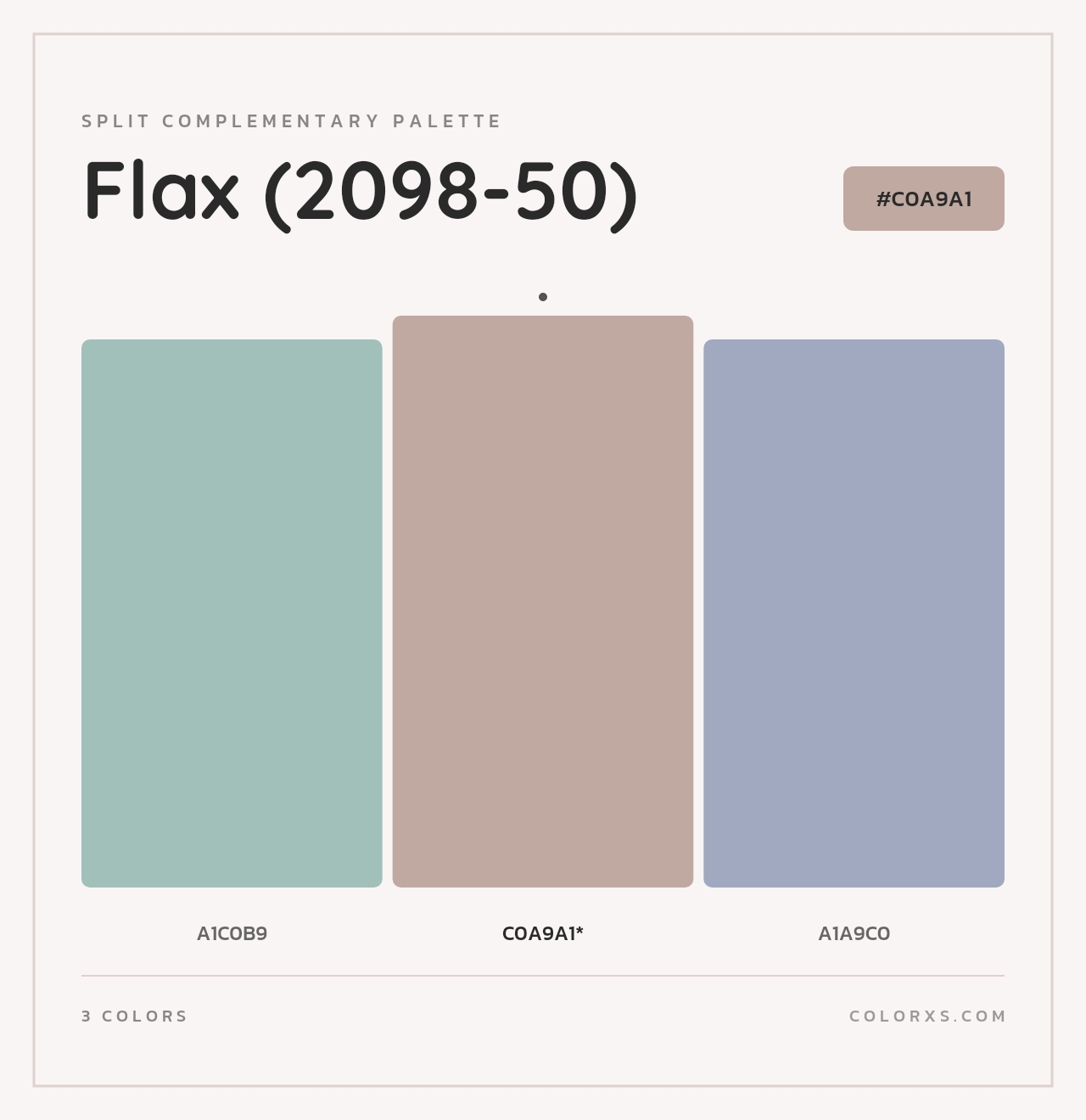 Flax (2098-50) - Split-Complementary Color Palette