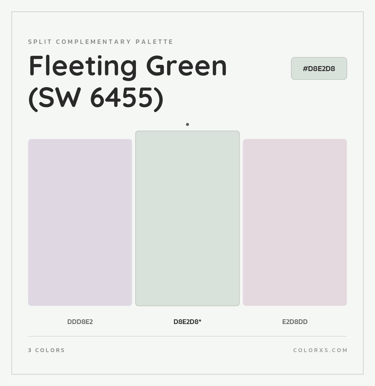 Fleeting Green (SW 6455) - Split-Complementary Color Palette