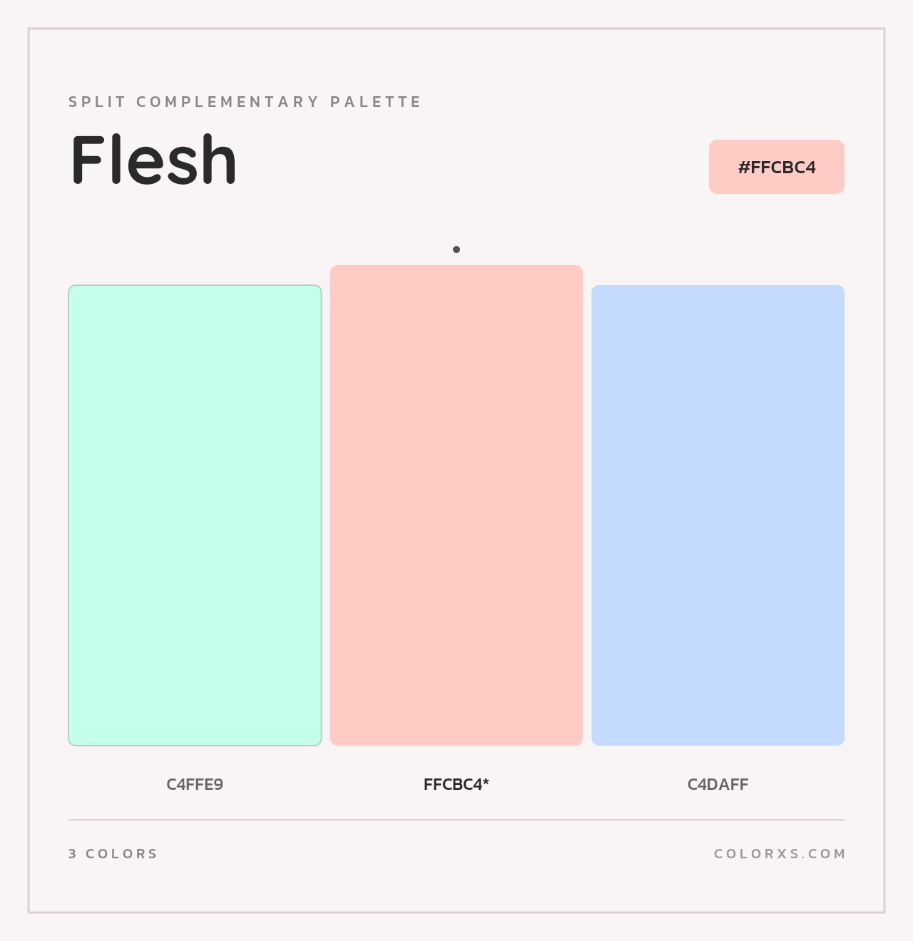 Flesh - Split-Complementary Color Palette