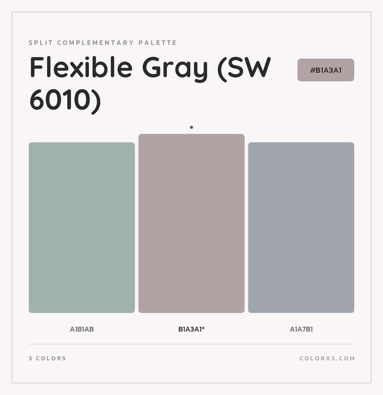 Flexible Gray (SW 6010) - Split-Complementary Color Palette