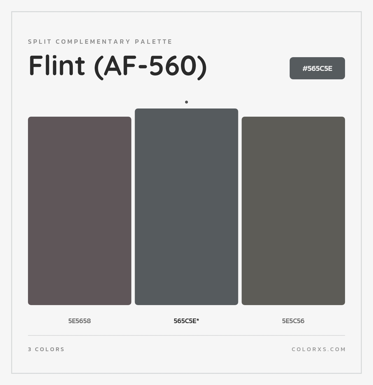 Flint (AF-560) - Split-Complementary Color Palette