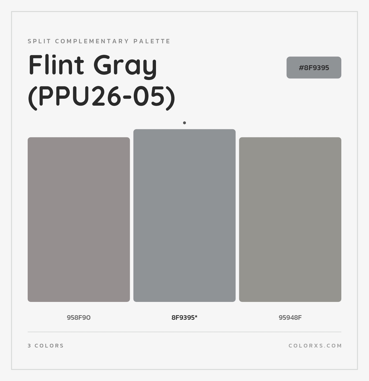Flint Gray (PPU26-05) - Split-Complementary Color Palette