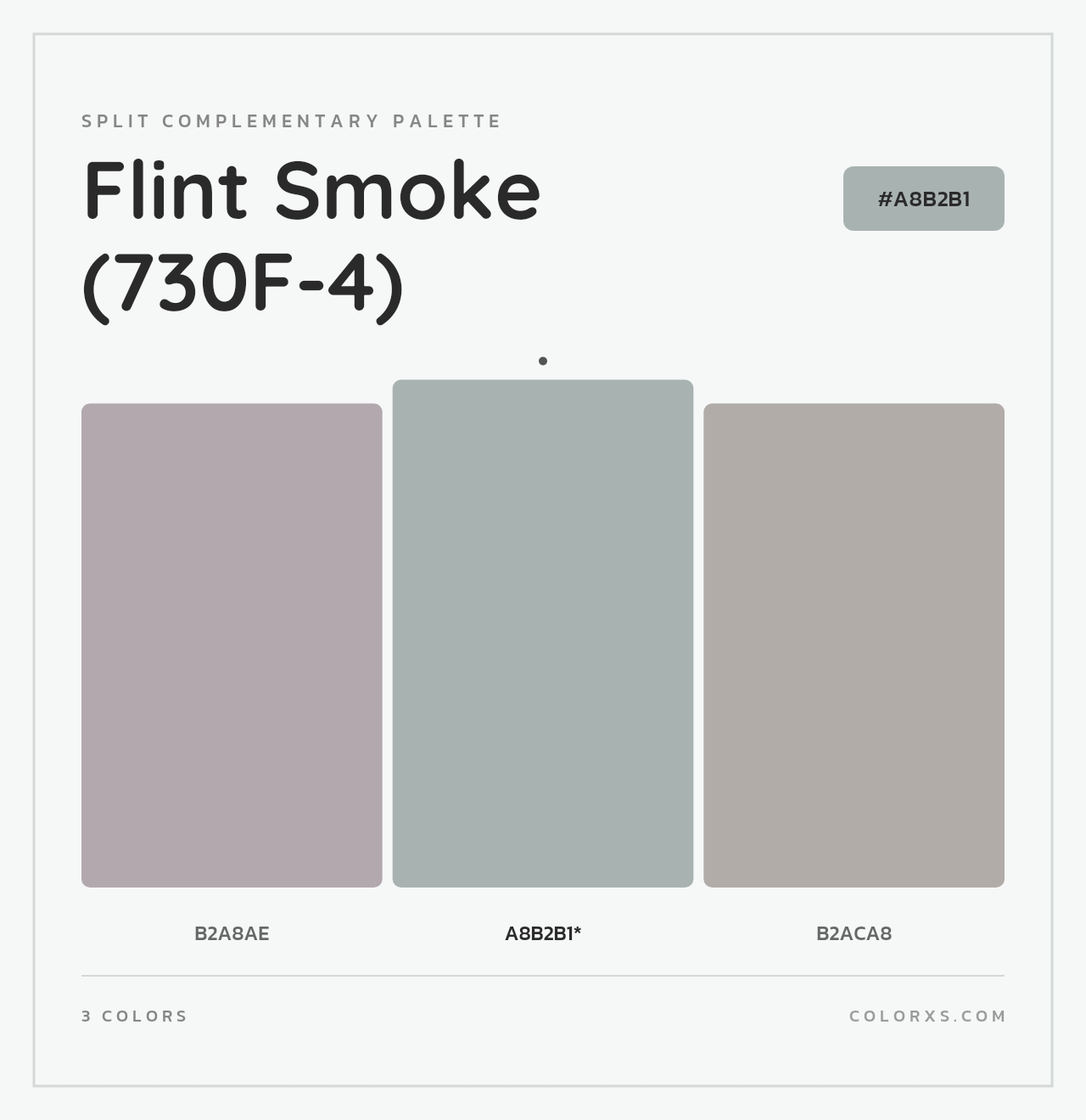 Flint Smoke (730F-4) - Split-Complementary Color Palette