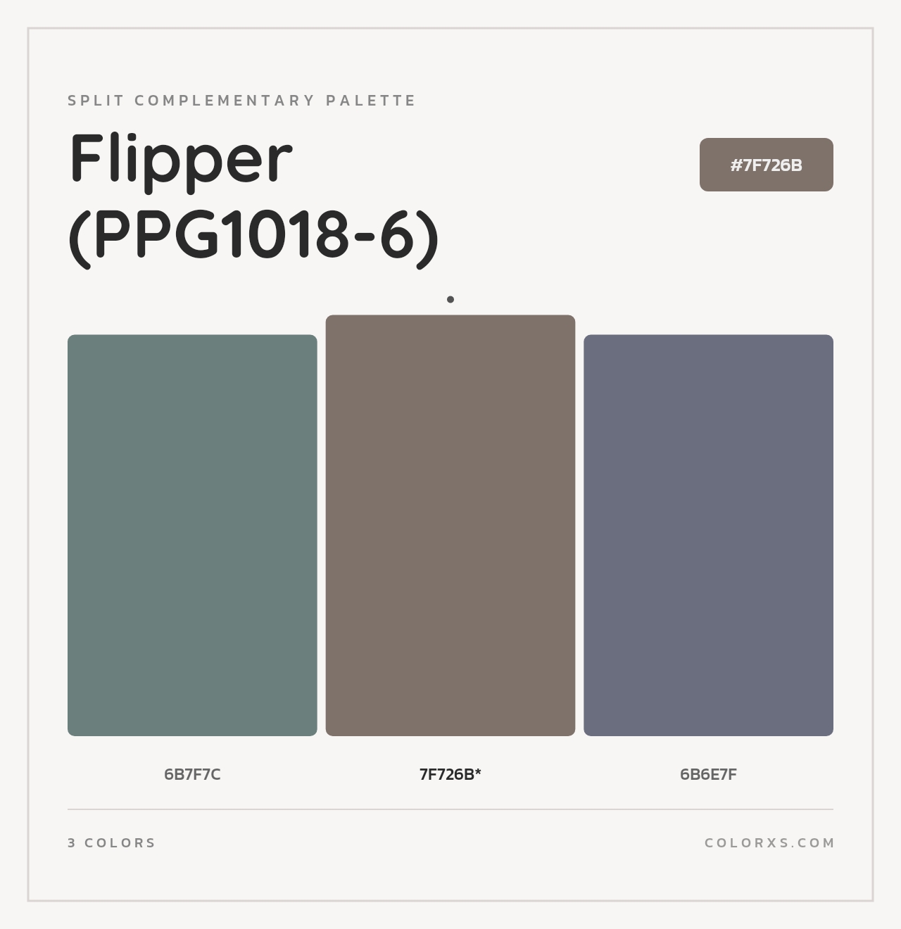 Flipper (PPG1018-6) - Split-Complementary Color Palette