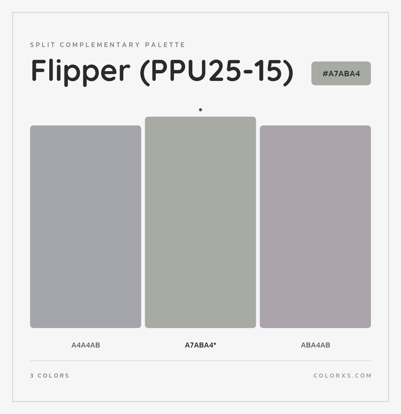 Flipper (PPU25-15) - Split-Complementary Color Palette