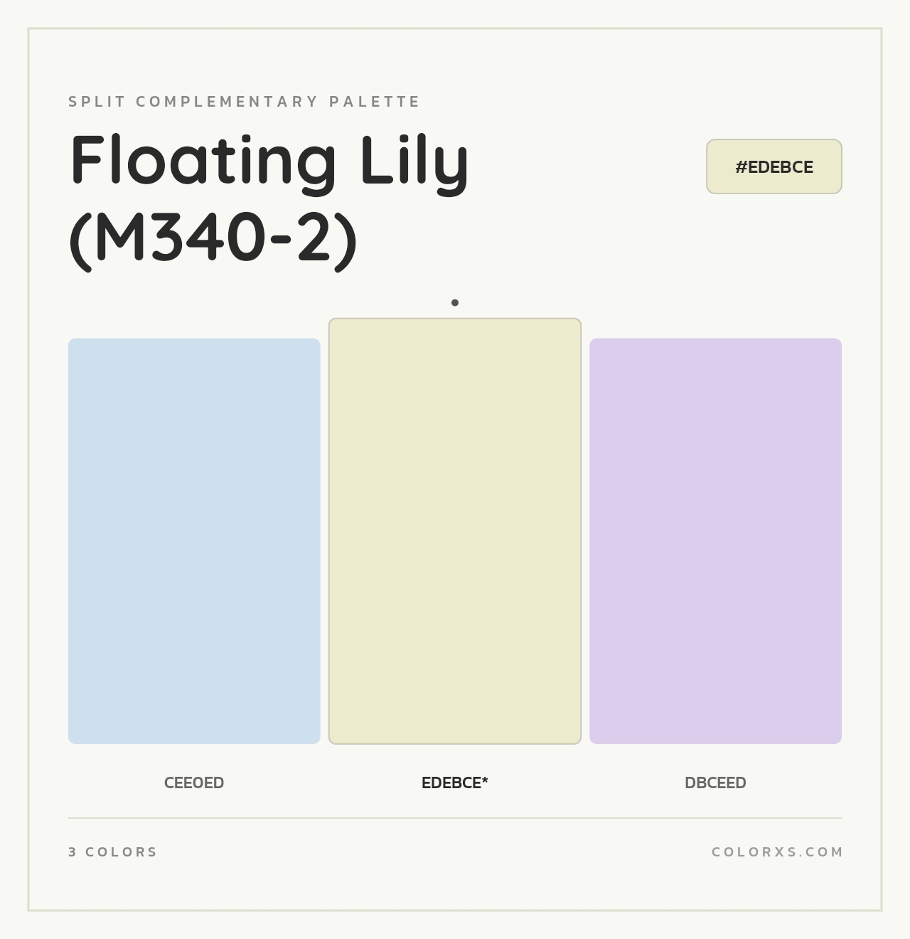 Floating Lily (M340-2) - Split-Complementary Color Palette