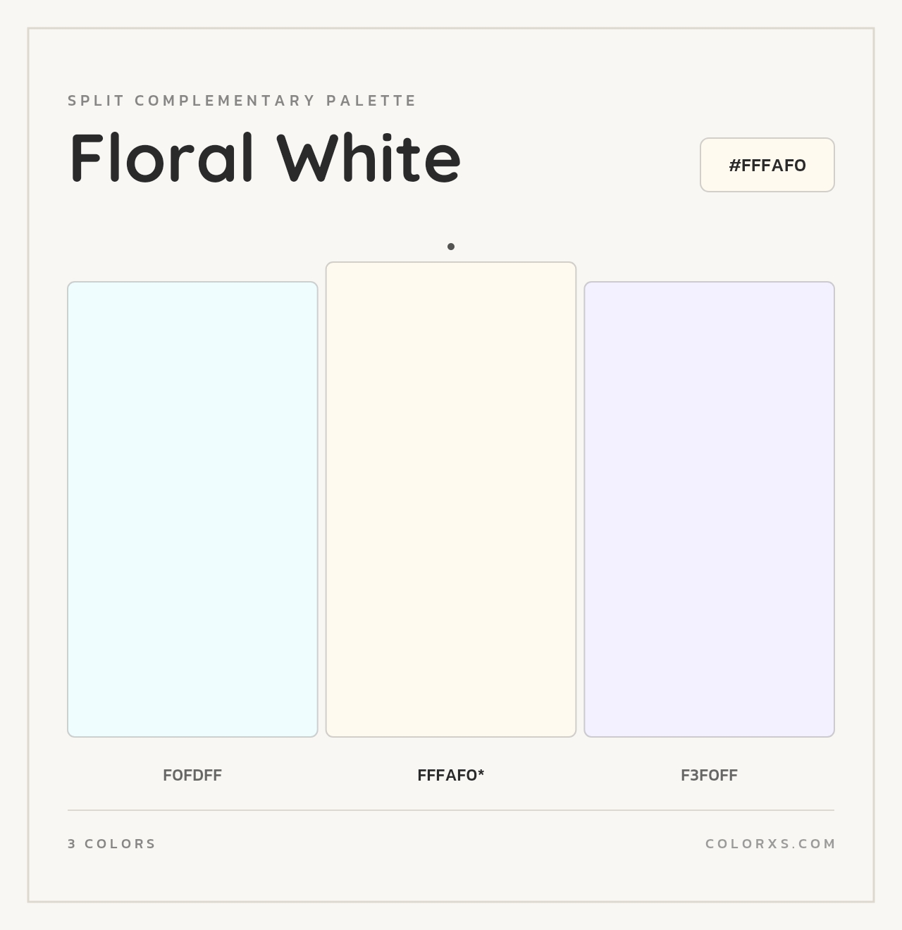 Floral White - Split-Complementary Color Palette