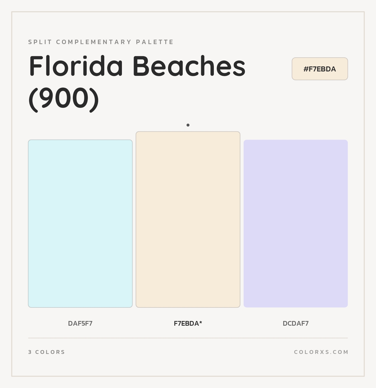 Florida Beaches (900) - Split-Complementary Color Palette