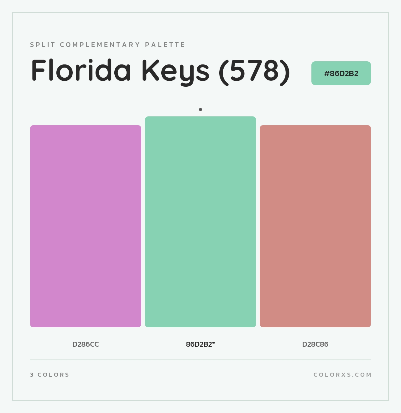 Florida Keys (578) - Split-Complementary Color Palette