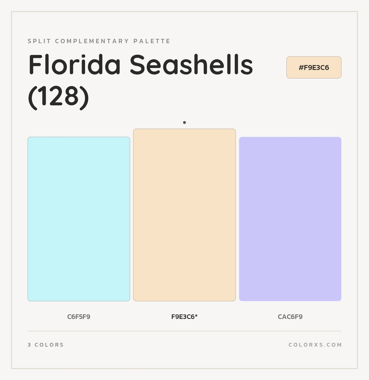 Florida Seashells (128) - Split-Complementary Color Palette