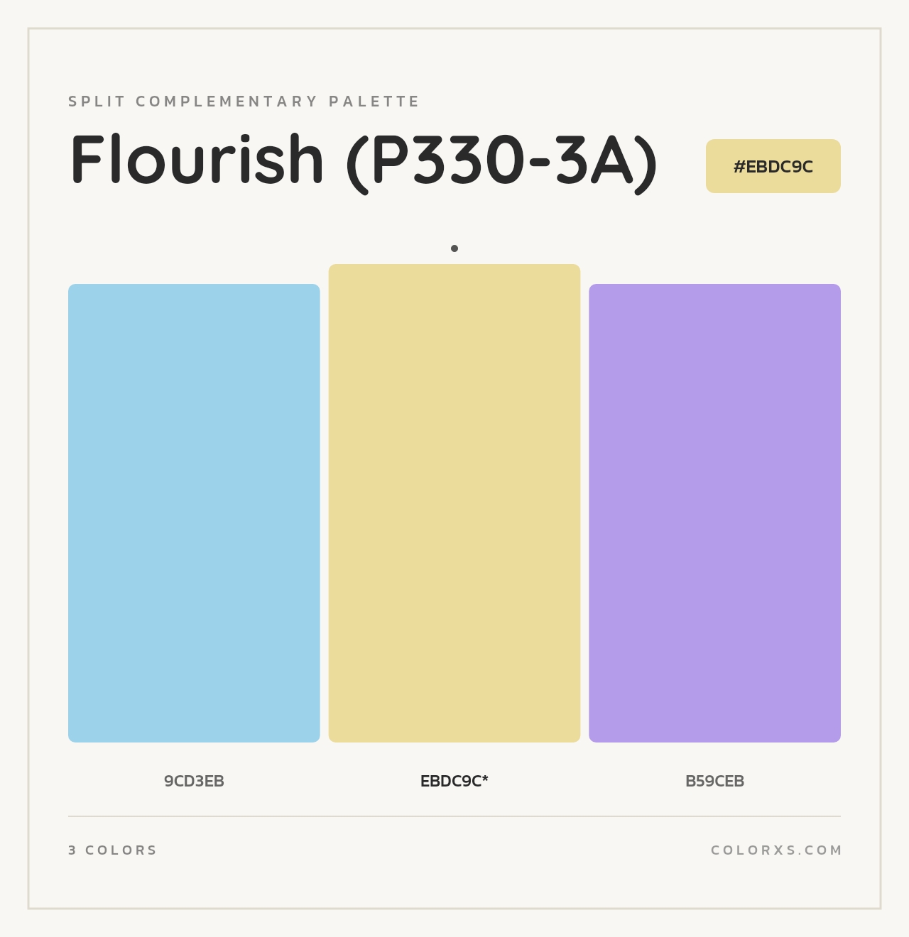 Flourish (P330-3A) - Split-Complementary Color Palette