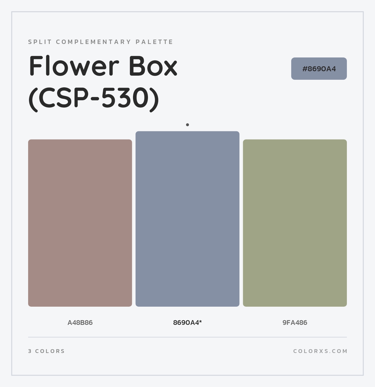 Flower Box (CSP-530) - Split-Complementary Color Palette