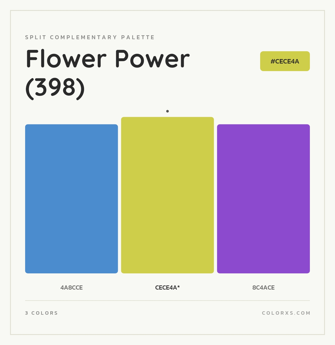 Flower Power (398) - Split-Complementary Color Palette