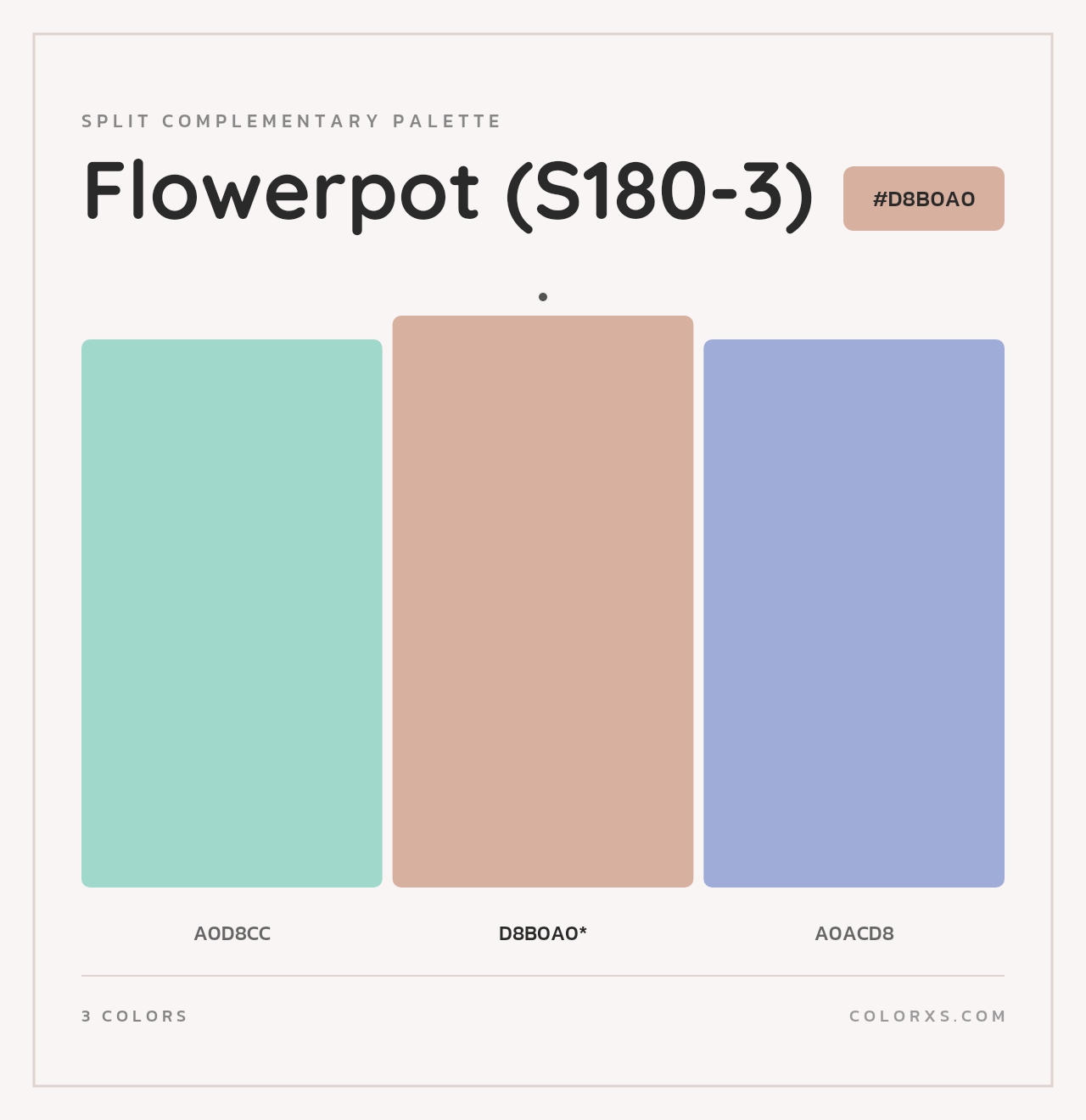 Flowerpot (S180-3) - Split-Complementary Color Palette