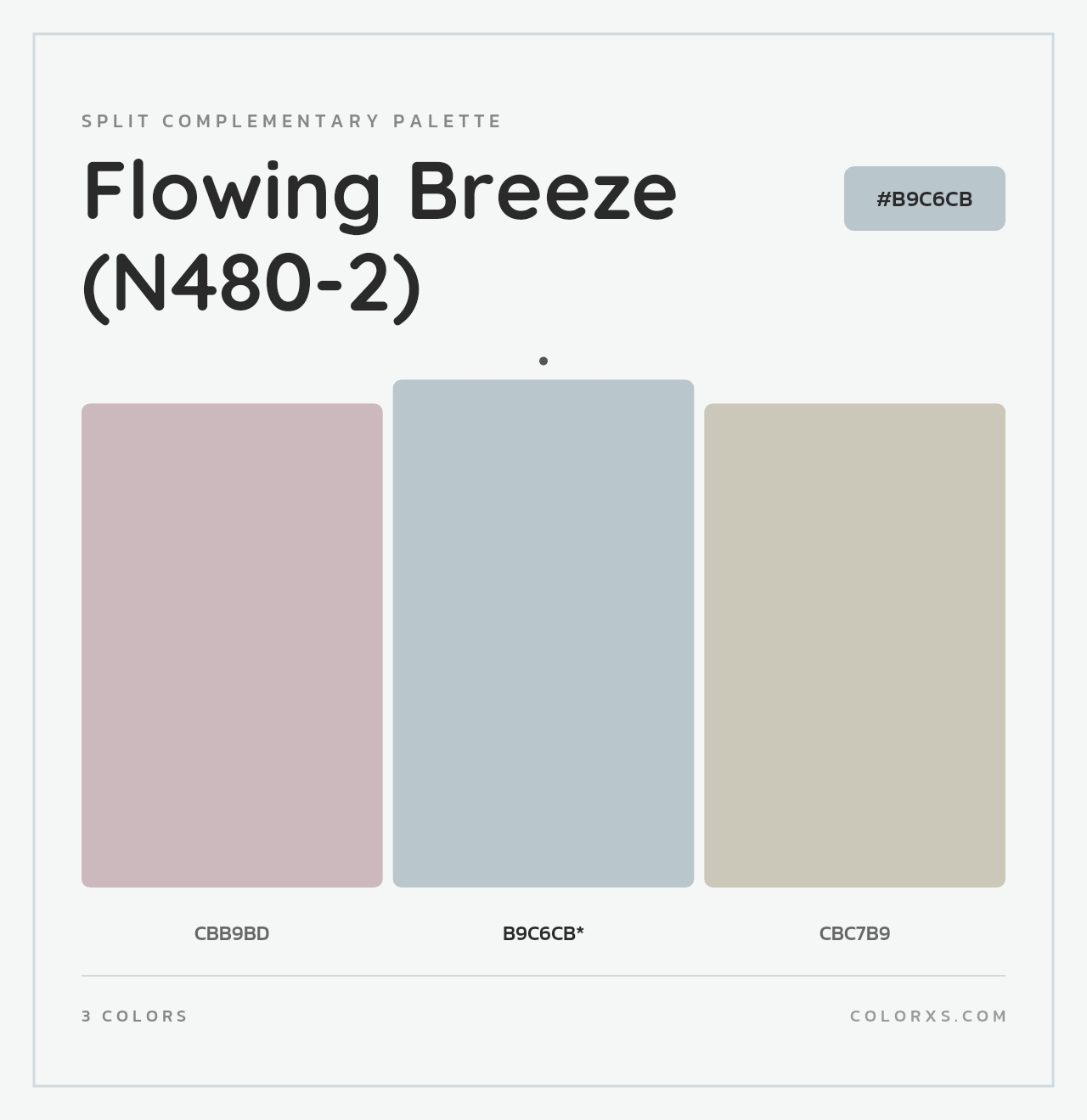 Flowing Breeze (N480-2) - Split-Complementary Color Palette