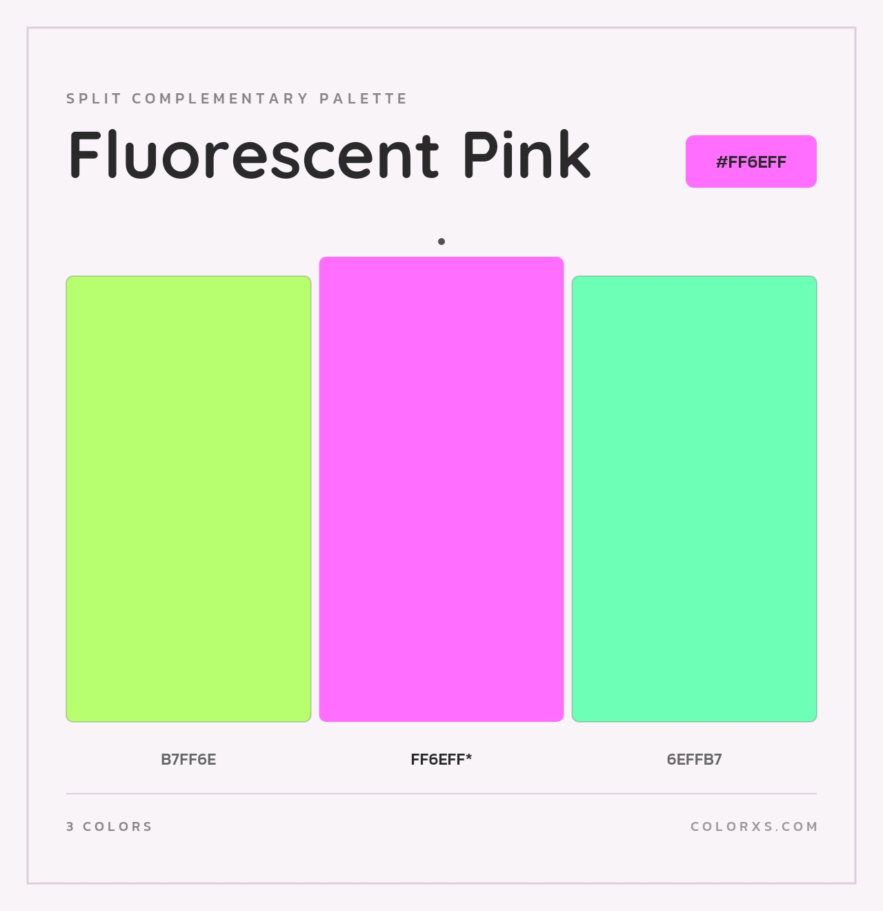 Fluorescent Pink - Split-Complementary Color Palette