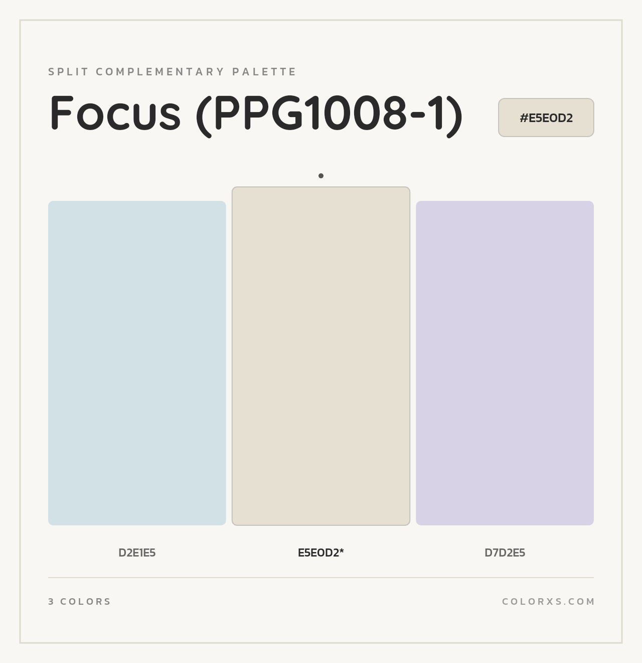 Focus (PPG1008-1) - Split-Complementary Color Palette