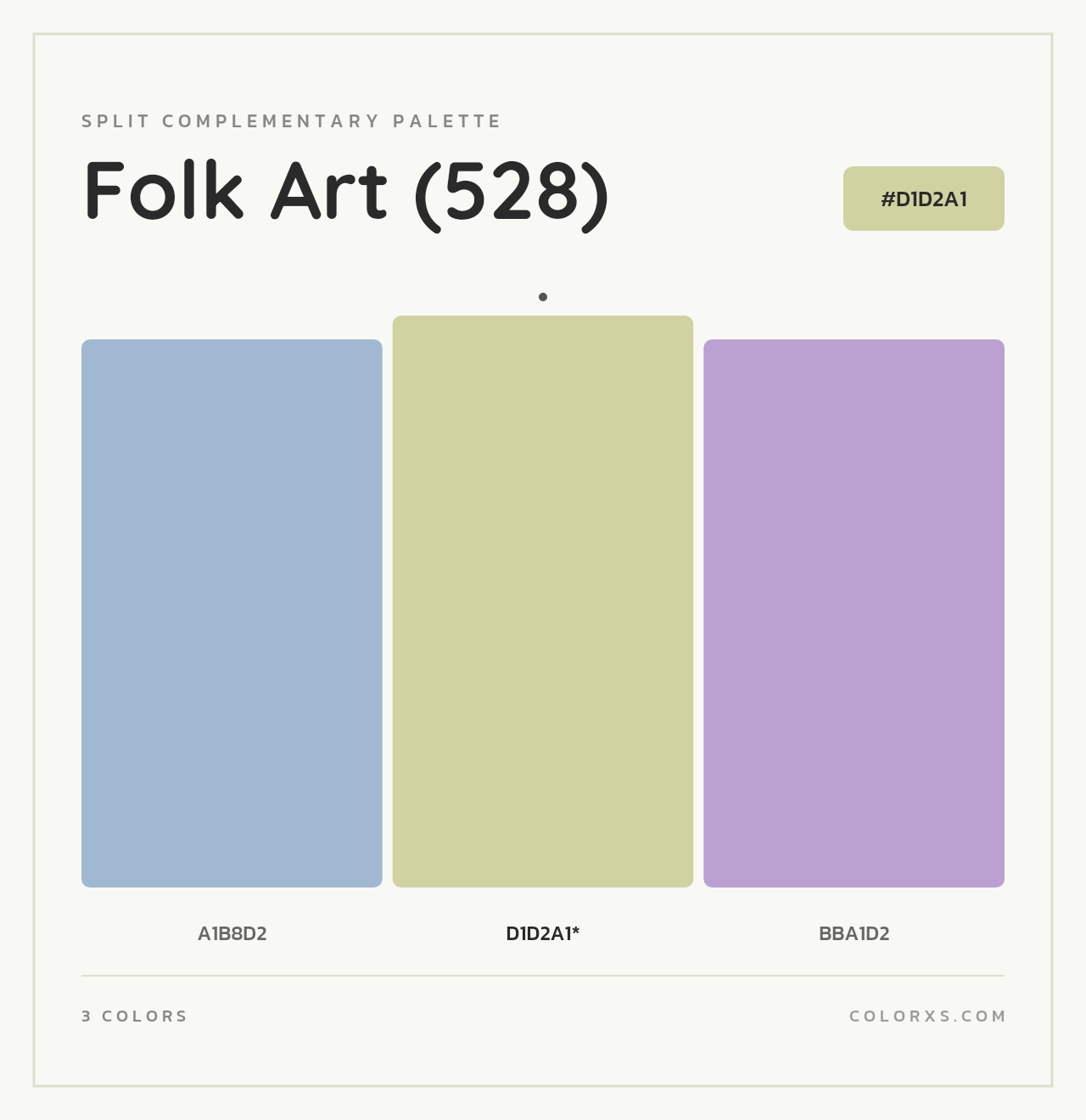 Folk Art (528) - Split-Complementary Color Palette
