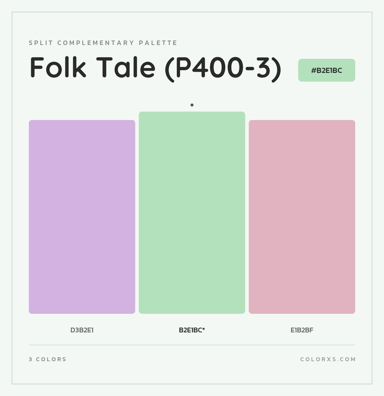 Folk Tale (P400-3) - Split-Complementary Color Palette
