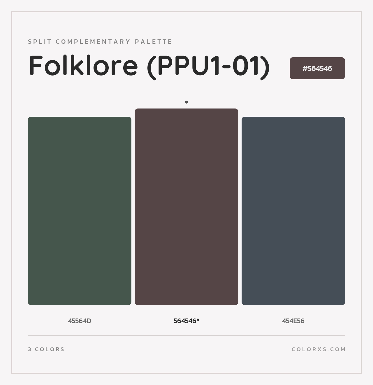 Folklore (PPU1-01) - Split-Complementary Color Palette