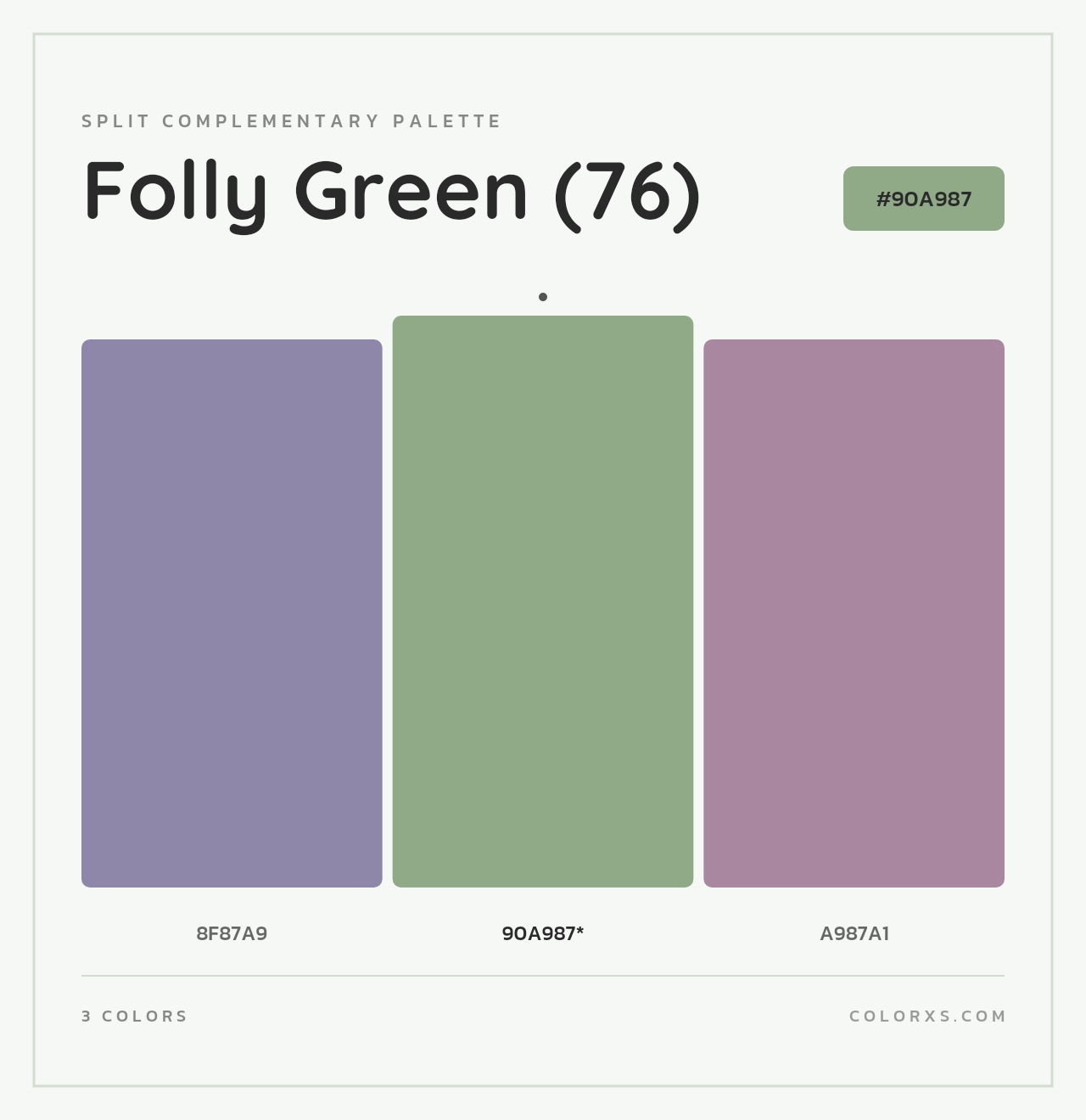 Folly Green (76) - Split-Complementary Color Palette