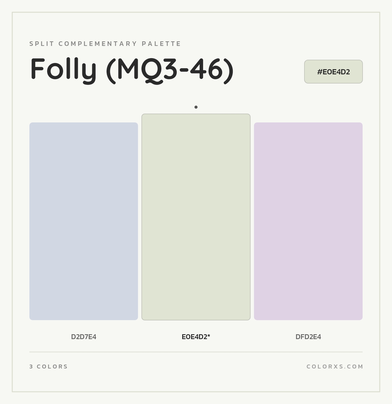 Folly (MQ3-46) - Split-Complementary Color Palette