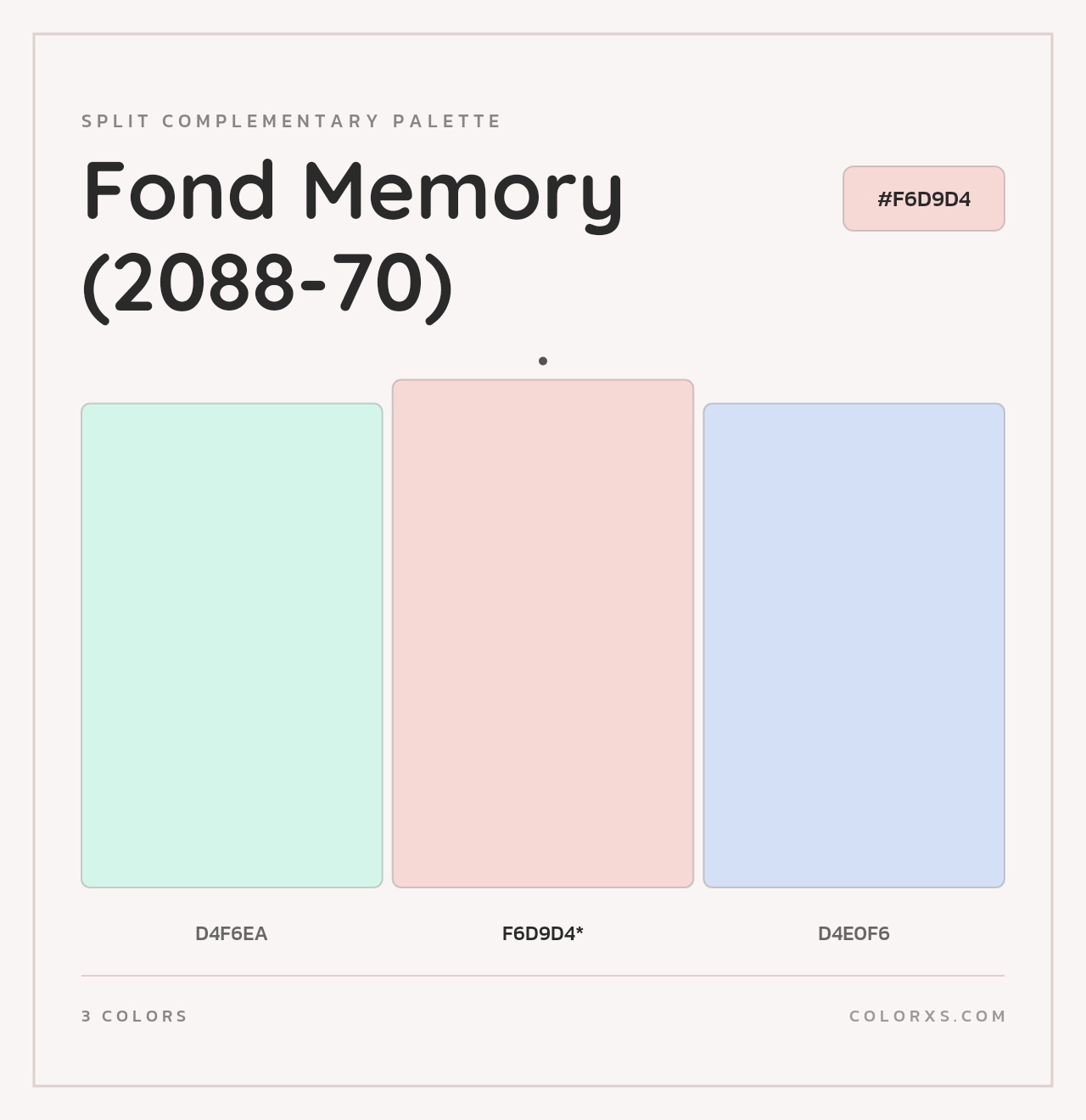 Fond Memory (2088-70) - Split-Complementary Color Palette