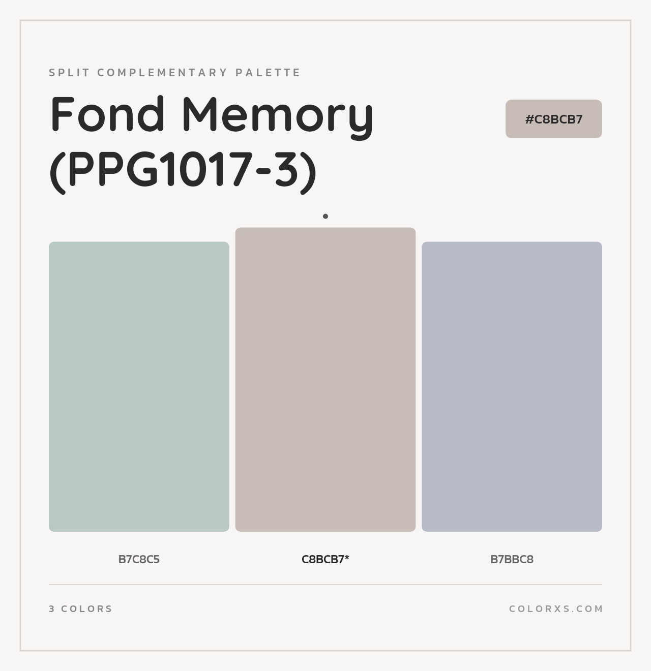 Fond Memory (PPG1017-3) - Split-Complementary Color Palette