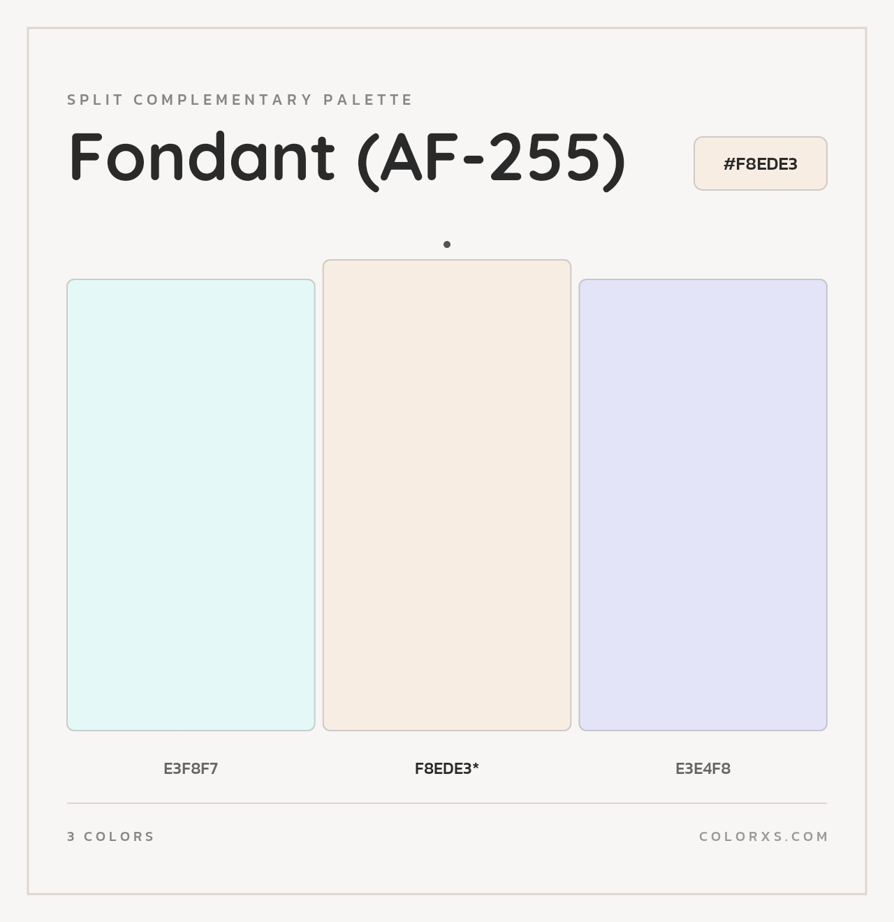 Fondant (AF-255) - Split-Complementary Color Palette