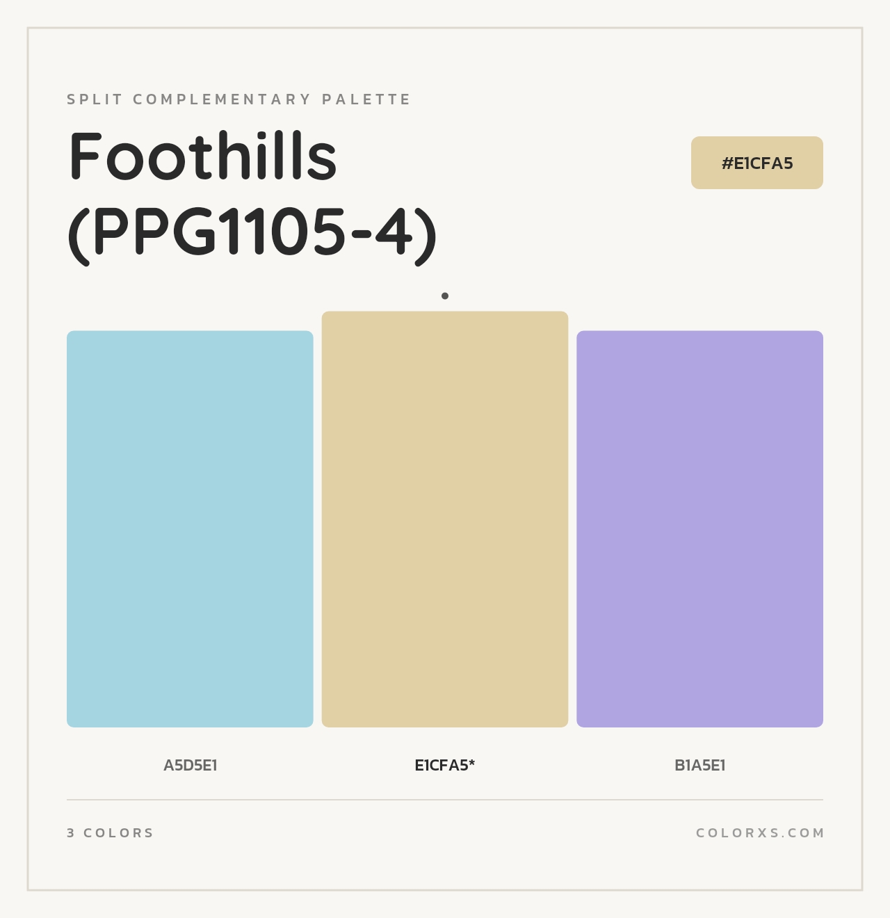 Foothills (PPG1105-4) - Split-Complementary Color Palette