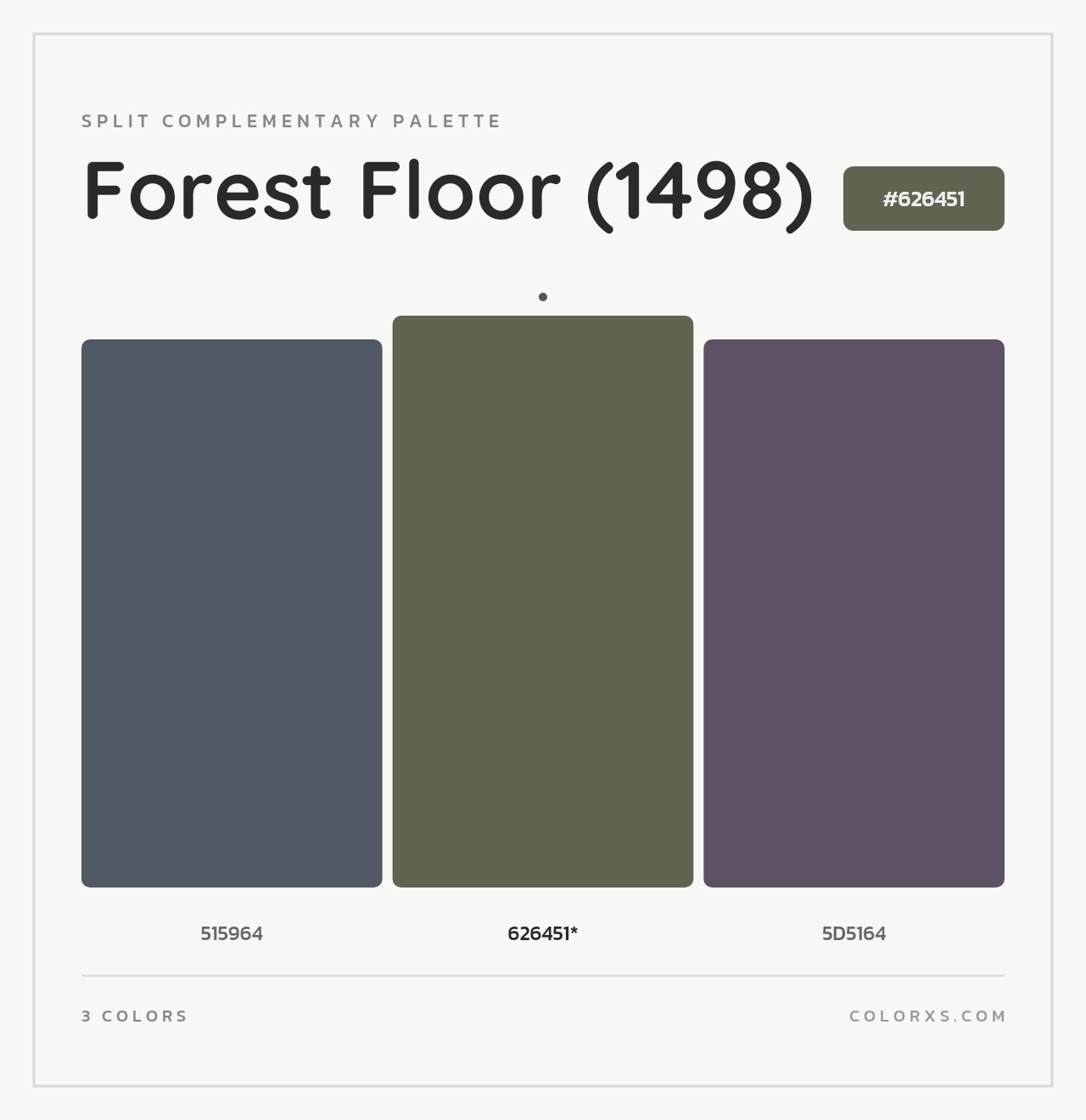 Forest Floor (1498) - Split-Complementary Color Palette