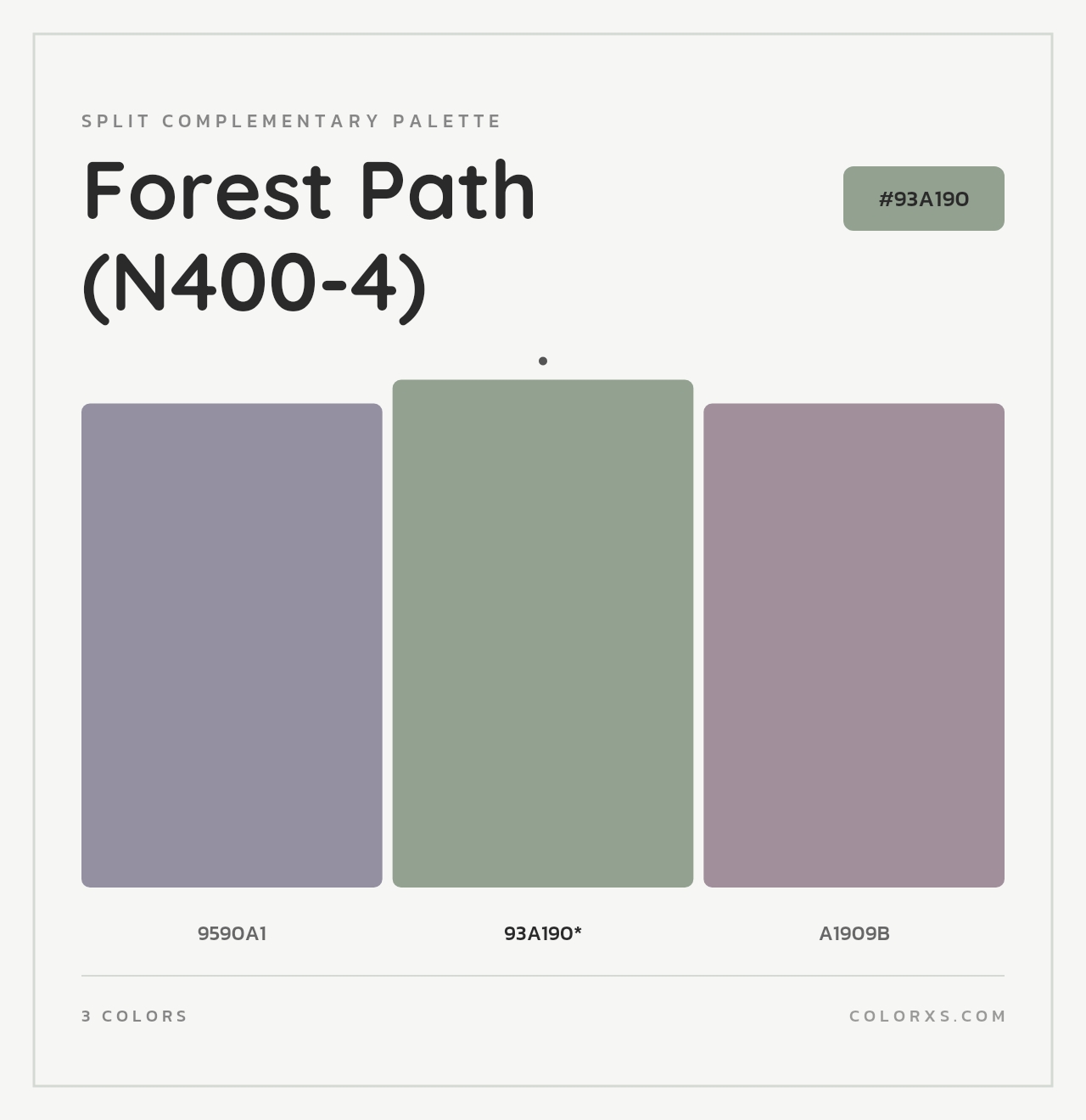 Forest Path (N400-4) - Split-Complementary Color Palette