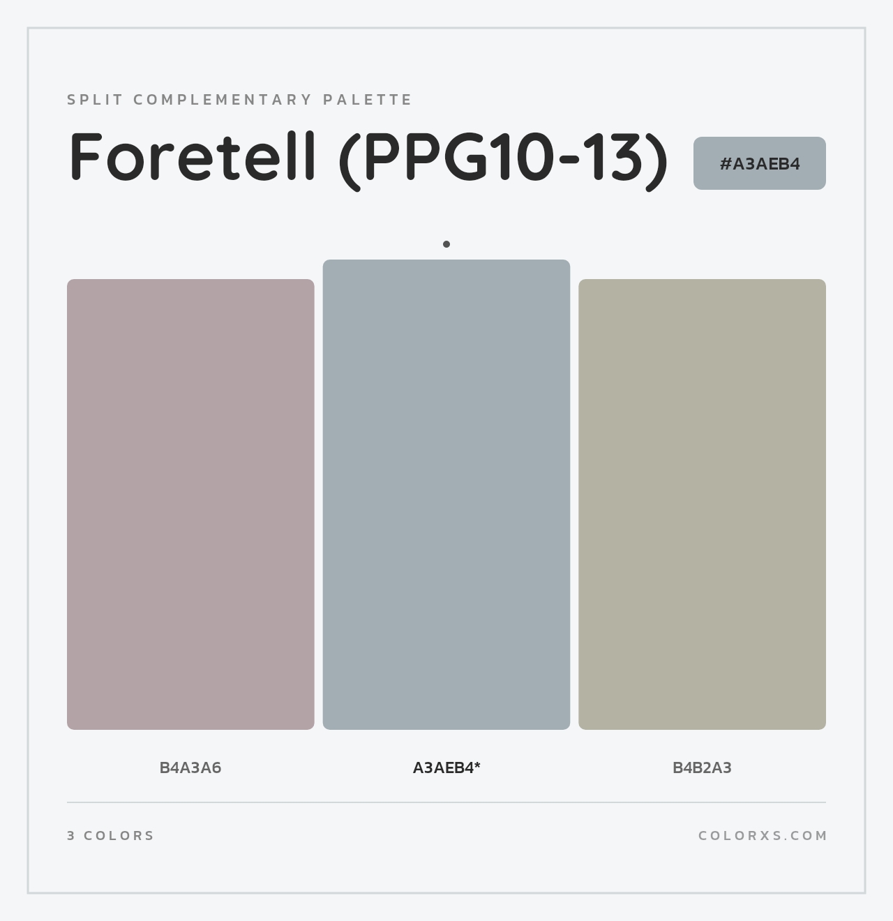Foretell (PPG10-13) - Split-Complementary Color Palette