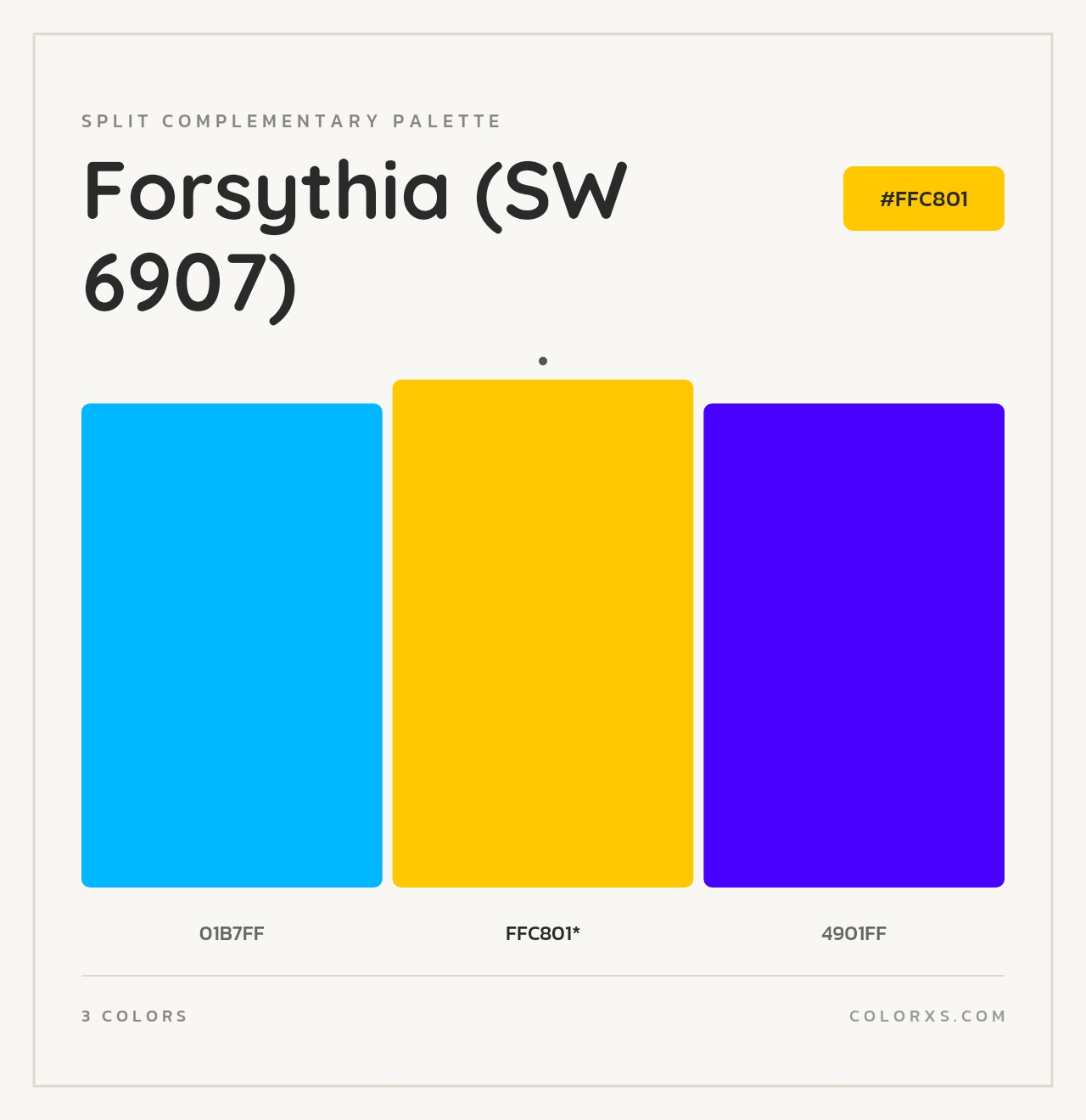 Forsythia (SW 6907) - Split-Complementary Color Palette