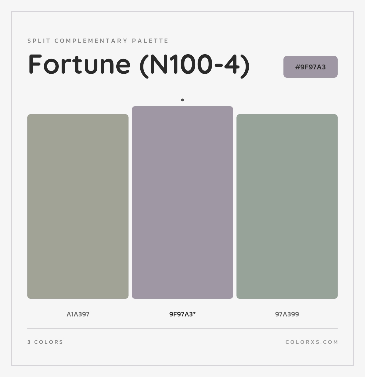 Fortune (N100-4) - Split-Complementary Color Palette