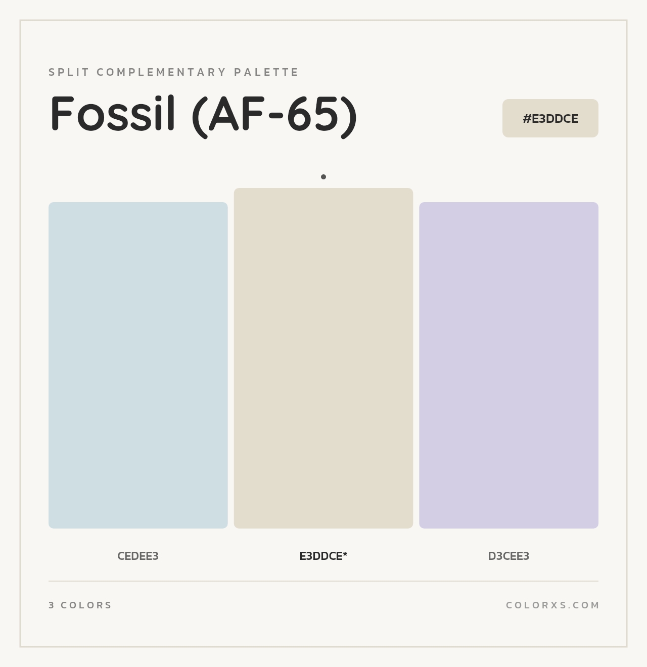 Fossil (AF-65) - Split-Complementary Color Palette