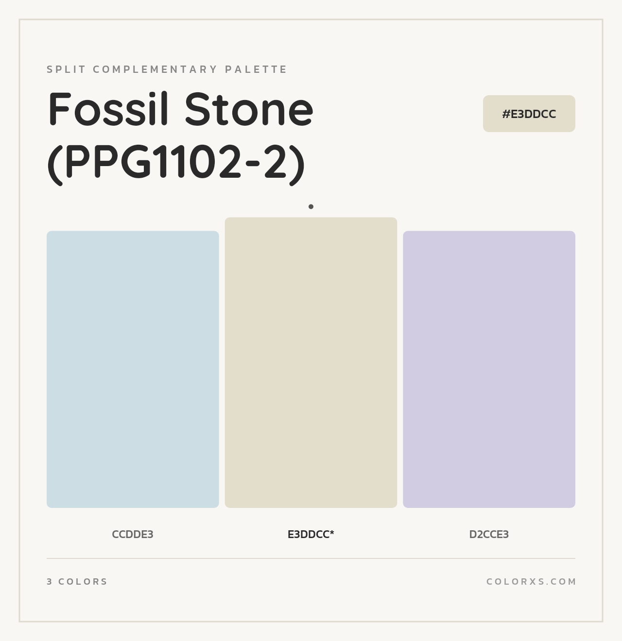 Fossil Stone (PPG1102-2) - Split-Complementary Color Palette