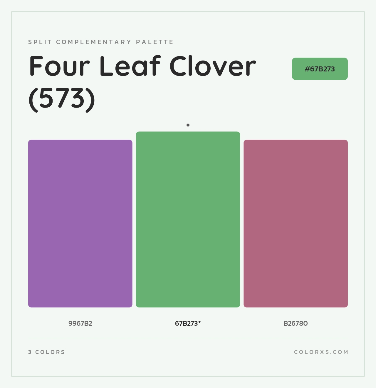 Four Leaf Clover (573) - Split-Complementary Color Palette