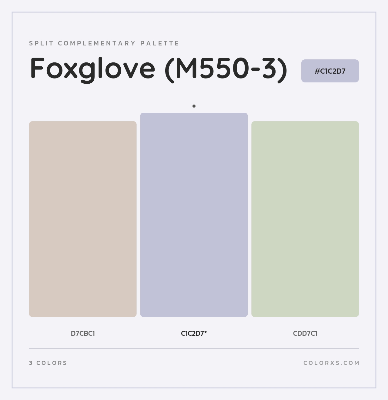 Foxglove (M550-3) - Split-Complementary Color Palette
