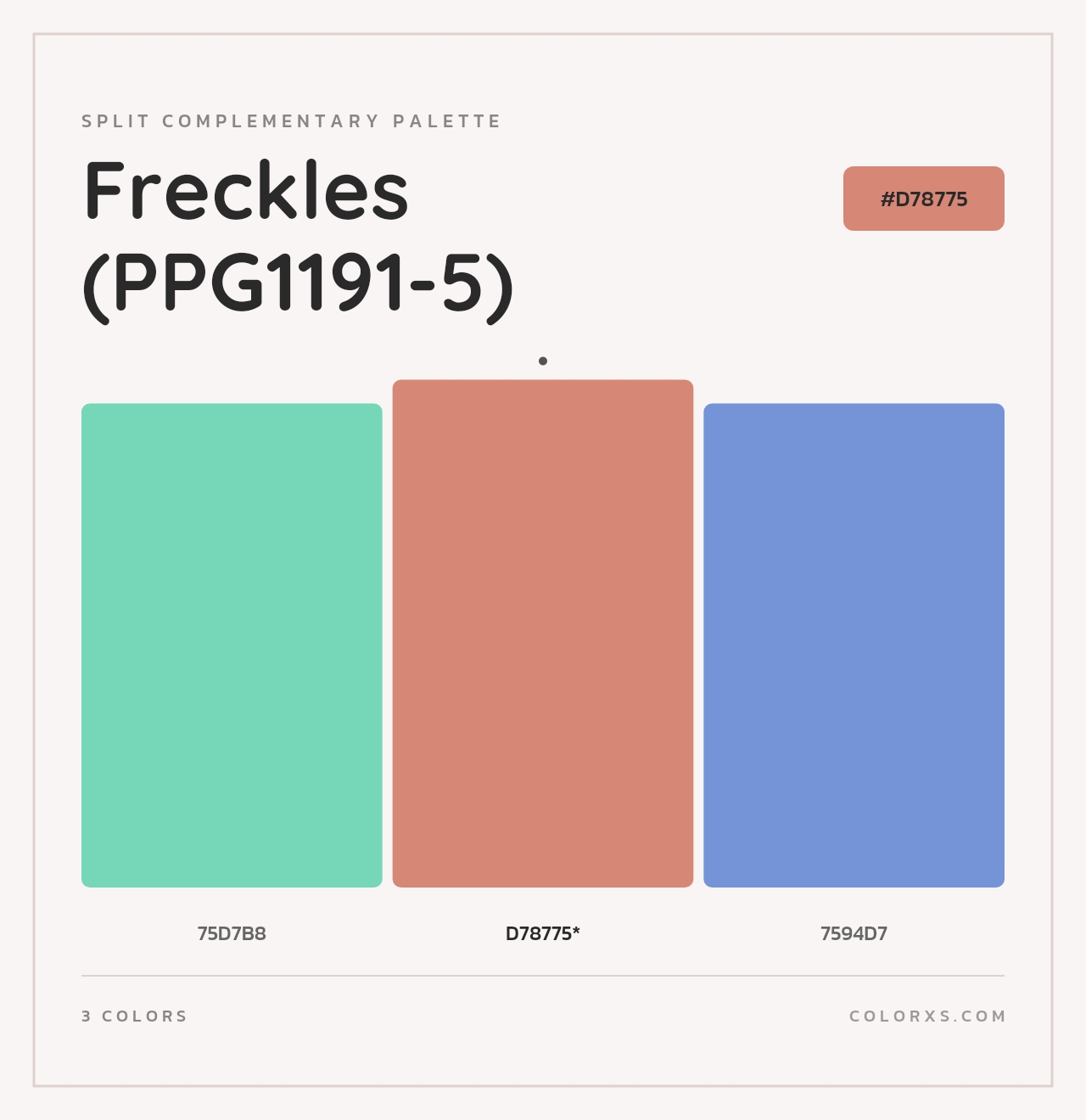 Freckles (PPG1191-5) - Split-Complementary Color Palette