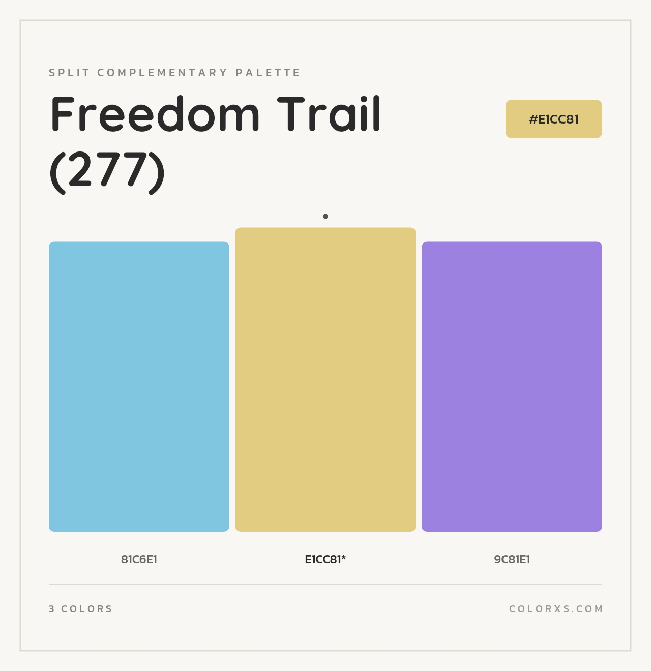 Freedom Trail (277) - Split-Complementary Color Palette