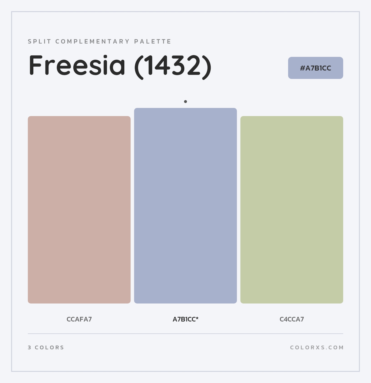 Freesia (1432) - Split-Complementary Color Palette