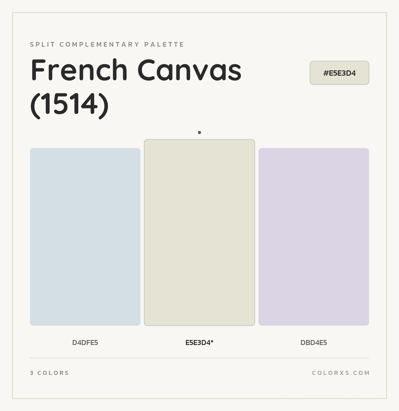 French Canvas (1514) - Split-Complementary Color Palette