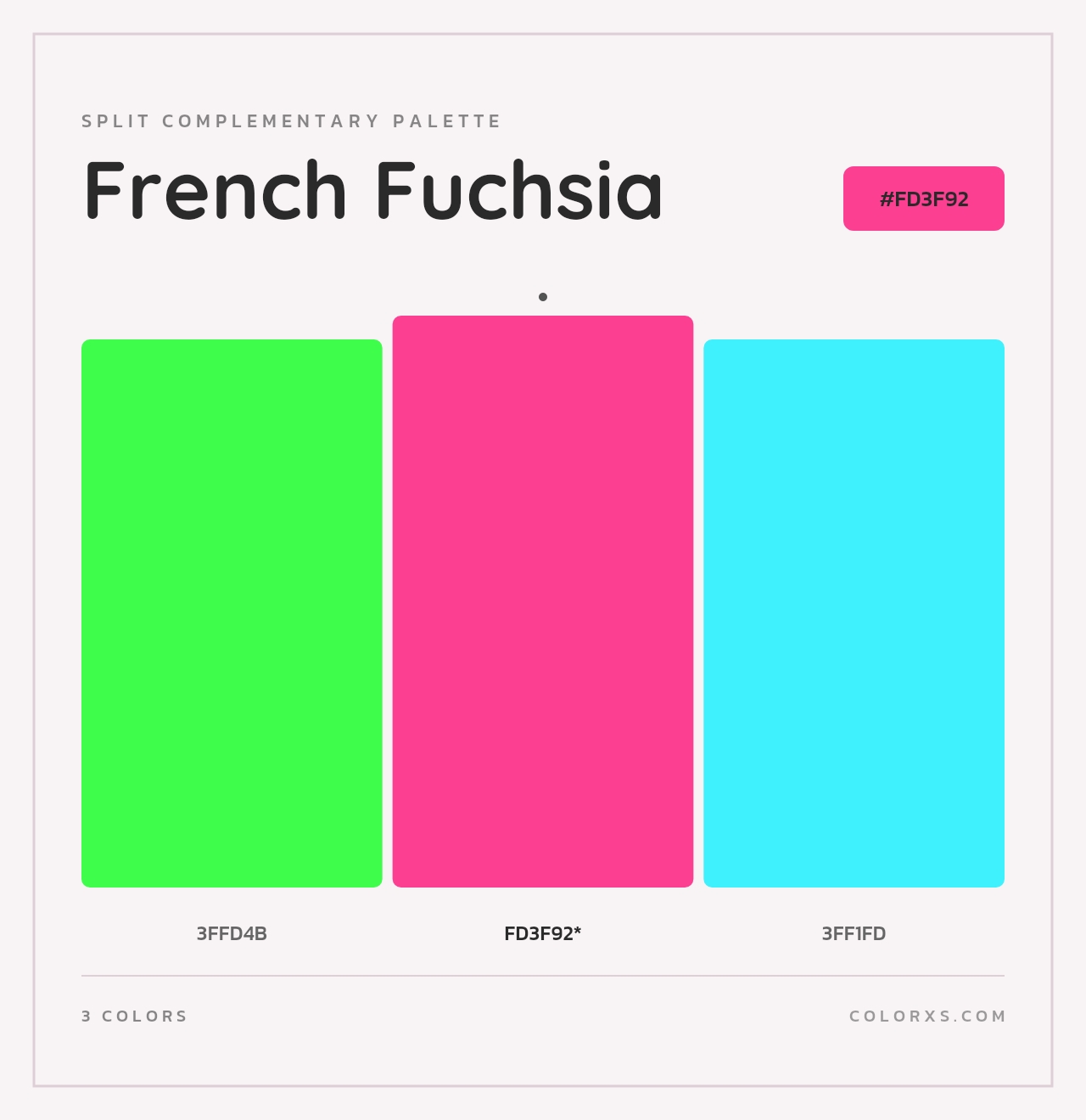 French Fuchsia - Split-Complementary Color Palette