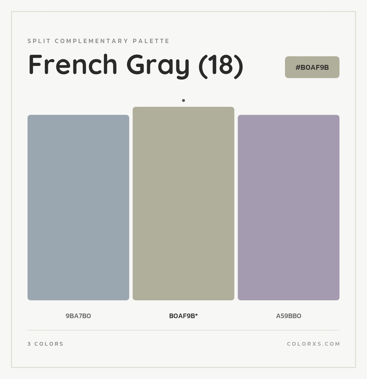 French Gray (18) - Split-Complementary Color Palette
