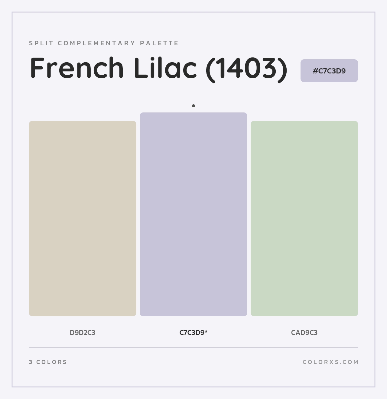 French Lilac (1403) - Split-Complementary Color Palette
