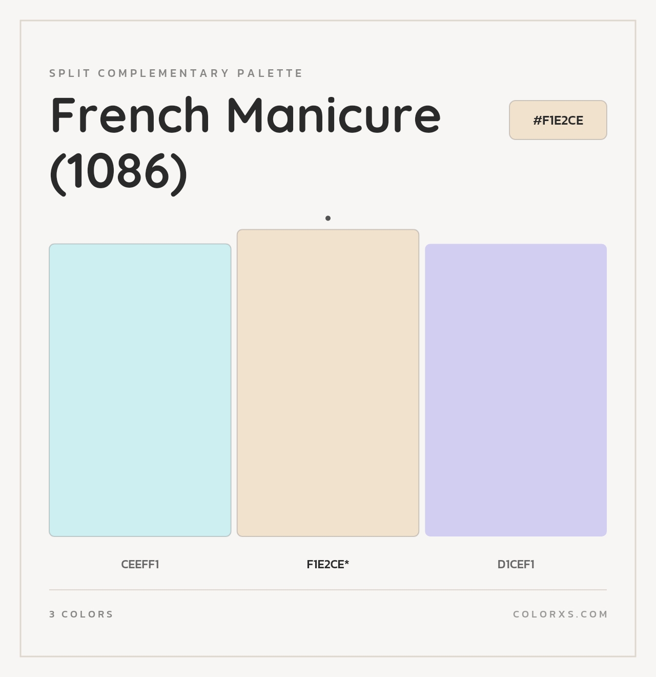 French Manicure (1086) - Split-Complementary Color Palette